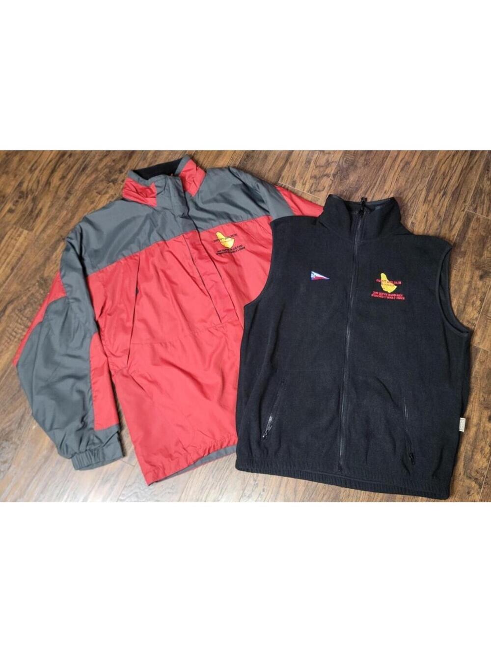 2009 Dauphin Island Race Alabama VTG Mount Gay Barbados Rum Jacket & Vest Sz L